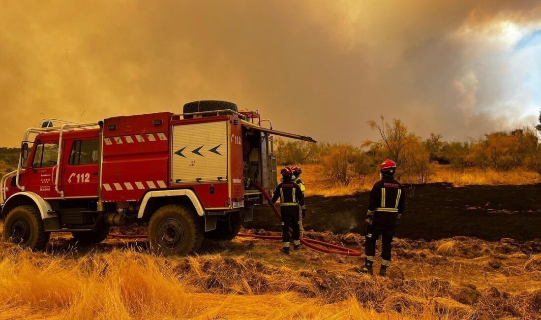 İspanya’da Madrid’in yakınlarında ve Avila şehrinde devam eden orman yangınları