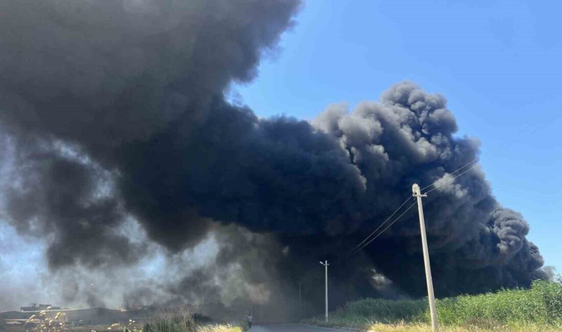 İtfaiye ekiplerinin, İzmir’in Menemen ilçesinde bulunan bir geri dönüşüm fabrikasında