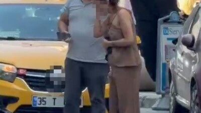 İzmir’in Konak ilçesinde, bir ticari taksi sürücüsü ile bir kadın