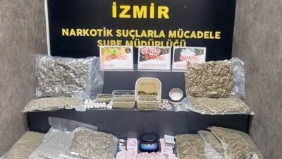 Karşıyaka ilçesinde gerçekleştirilen operasyonda büyük miktarda uyuşturucu madde ele geçirildi