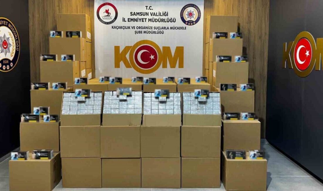 Samsun’un İlkadım ilçesinde gerçekleştirilen polis operasyonunda, bir kamyonette 1 milyon