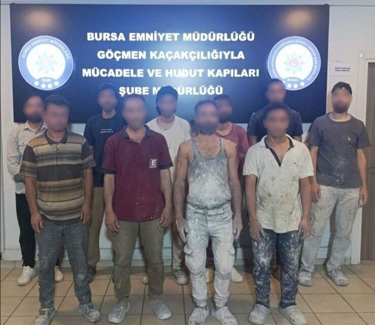 Bursa Nilüfer ilçesinde bulunan bir iş yerine, polis ekipleri tarafından