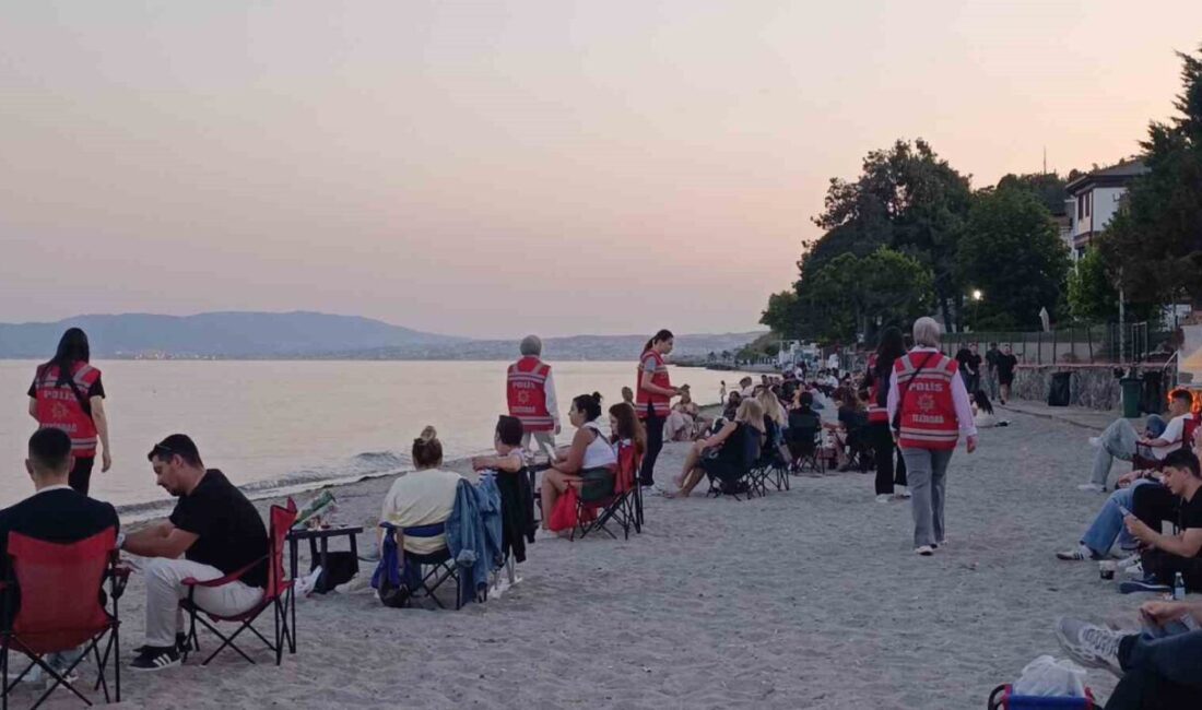 Tekirdağ Emniyet Müdürlüğü kadın polisleri, Değirmenaltı Sahili’nde huzur ve güvenliği