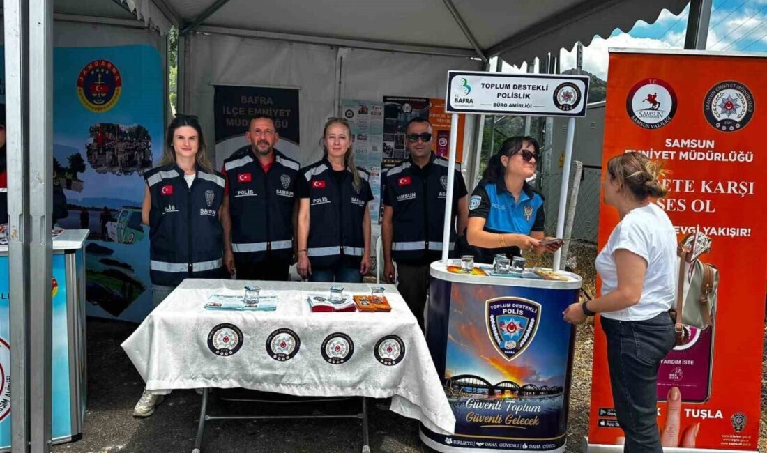 Samsun’un Bafra ilçesinde düzenlenen Kapıkaya Festivali’nde, polis ekipleri vatandaşların huzur