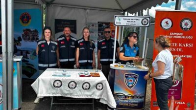 Samsun’un Bafra ilçesinde düzenlenen Kapıkaya Festivali’nde, polis ekipleri vatandaşların huzur