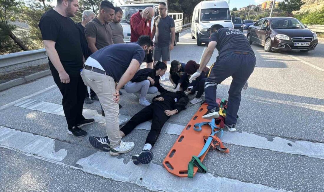 Safranbolu ilçesinde meydana gelen bir trafik kazasında bir motosiklet sürücüsü