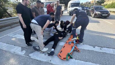 Safranbolu ilçesinde meydana gelen bir trafik kazasında bir motosiklet sürücüsü