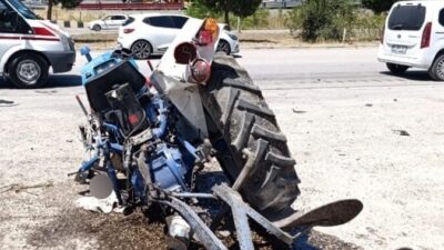 Karabük’te tır ile traktörün çarpıştığı trafik kazasında 1 kişi ağır