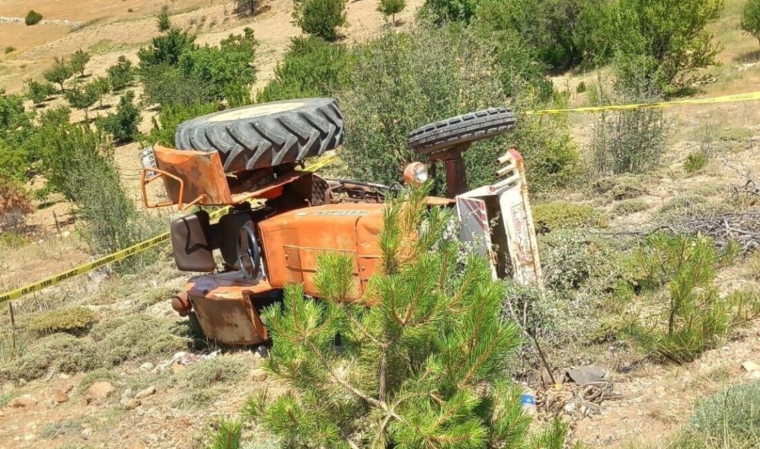 Karaman ilinde traktörün devrilmesi sonucu sürücü hayatını kaybetti. Kaza, Elmadağı