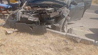 Konya’nın Karapınar ilçesinde meydana gelen bir tek taraflı trafik kazasında
