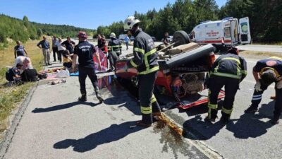 Kurucaören köyü yakınlarında meydana gelen trafik kazasında Fiat Tofaş marka