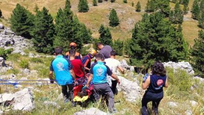 Konya’nın Seydişehir ilçesinde bir kişi, kekik toplamak için dağda olduğu