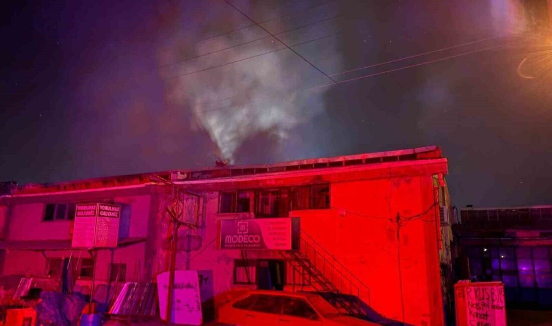 Melikgazi ilçesinde bulunan bir galvaniz kaplama atölyesinde çıkan yangın, itfaiye