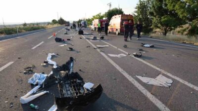 Nevşehir’de meydana gelen trafik kazasında bir otomobilin takla atması sonucu
