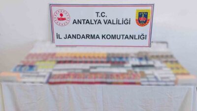 Kemer ilçesinde jandarma ekipleri tarafından düzenlenen kaçakçılık operasyonunda geniş çapta