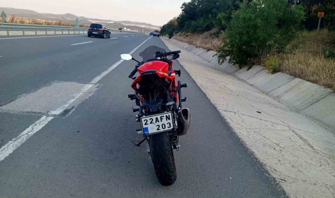Keşan ilçesinde gerçekleşen trafik kazasında bir motosiklet sürücüsü yaralandı. Edinilen