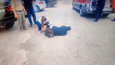 Keşan ilçesinde, yolun karşısına geçmeye çalışan bir engelli kadın, dönüş