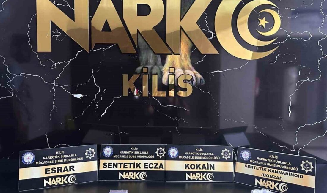 Kilis’te, Narkotik ekiplerinin uyuşturucu madde ticareti yapan ve kullanan kişilere