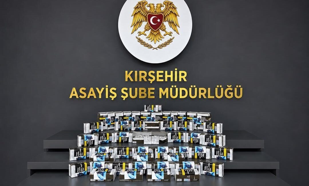 Kırşehir’de polis, durdurduğu bir araçta gerçekleştirdiği aramada 460 paket dolusu