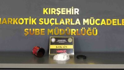 Kırşehir’de polis ekipleri tarafından düzenlenen operasyonda 1 şüpheli, 189 gram