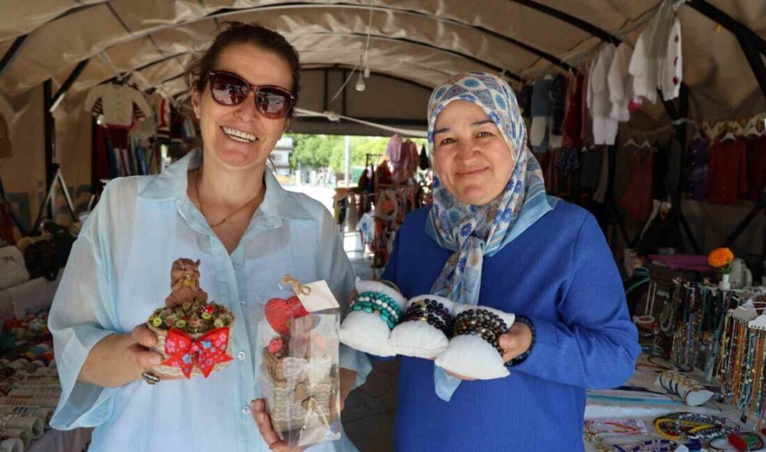 Kırşehir’de, kadınlar aile bütçelerine katkıda bulunmak amacıyla yıl boyunca ürettikleri