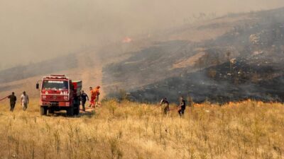 Kula ilçesindeki makilik alan yangını, dünkü gece kontrol altına alındıktan