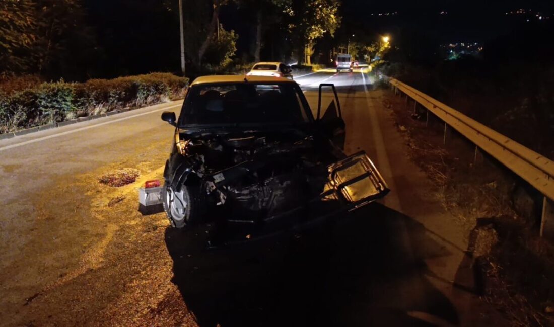 Bursa’nın İnegöl ilçesinde meydana gelen trafik kazasında, bir sürücü kontrolden