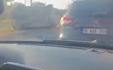 Eskişehir’de bir otomobil, sürücüsünün kontrolünü kaybetmesi sonucu çevre yolunda takla