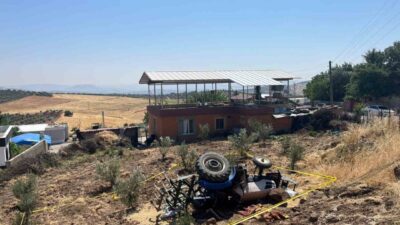 Kilis ilinde meydana gelen bir kaza sonucunda, traktörü devrilen 71