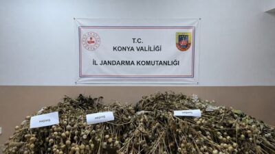 Konya’da Jandarma ekiplerinin gerçekleştirdiği operasyonlarda önemli miktarda uyuşturucu madde ele