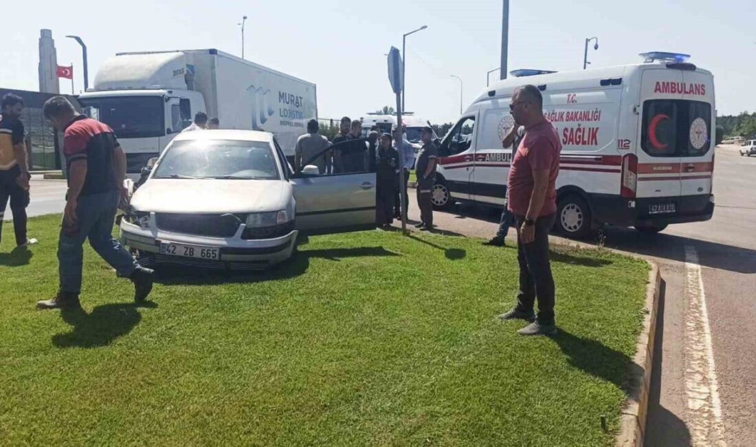 Konya’nın Seydişehir ilçesinde meydana gelen trafik kazasında bir otomobil ile