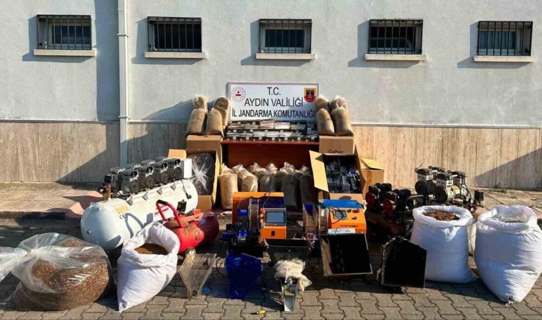 Aydın’ın Köşk ilçesinde kaçak sigara üretimi ve ticareti yapıldığı tespit