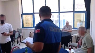 Malatya’nın Battalgazi ilçesinde ruhsatsız faaliyet gösteren bir iş yerinin, “kumar