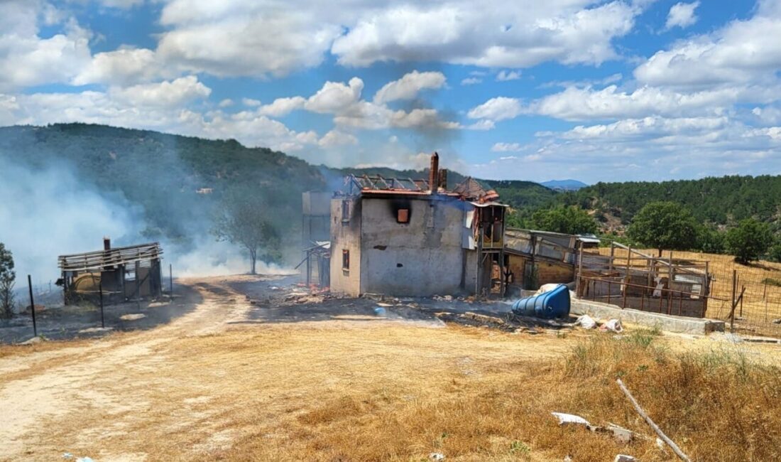 Kütahya’nın Şaphane ilçesindeki bir evde çıkan yangın, ormanlık alana sıçrayarak