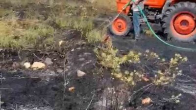 Kütahya’da, iddialara göre elektrik hatlarından kaynaklanan orman yangını, köylülerin ve