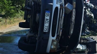 Samsun’un Alaçam ilçesinde meydana gelen tek taraflı bir kaza sonucu