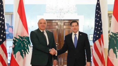 Lübnan Cumhurbaşkanı Joseph Aoun, ABD Dışişleri Bakanı Marco Rubio ile