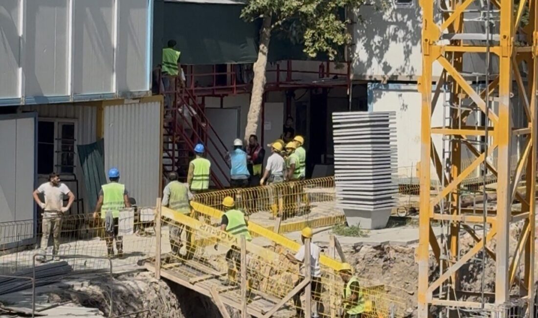 Lüleburgaz ilçesindeki belediye hizmet binası inşaatı şantiyesinde meydana gelen kavgada