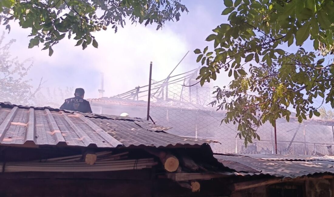 Malatya’nın Hekimhan ilçesinde tek katlı bir ev, bu sabah saatlerinde