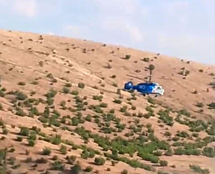 Malatya’nın Pütürge ilçesinin kırsal kesiminde başlayan orman yangınlarına karadan ve