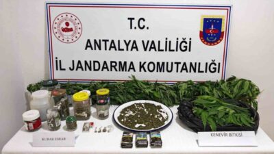 Manavgat ilçesinde yapılan uyuşturucu operasyonunda 2 kilo 100 gram kubar