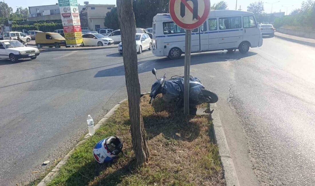 Manavgat ilçesinde, “dönüş yapılmaz” levhasına rağmen U dönüşü yapmaya çalışan
