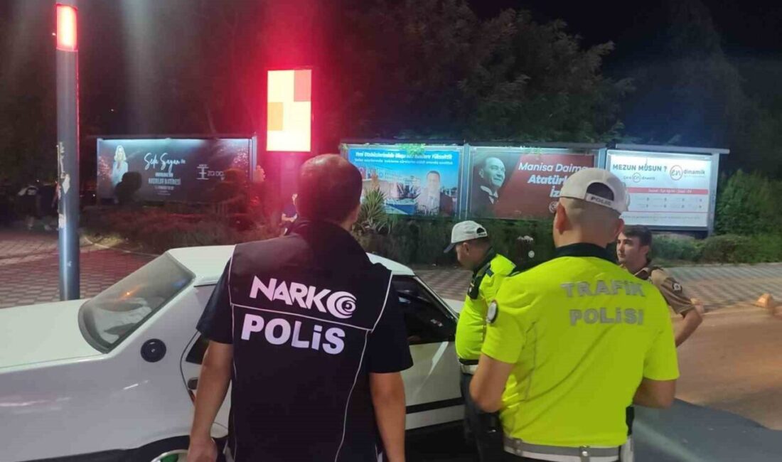 Manisa’da polis ekipleri tarafından yürütülen “Narko Alan Uygulaması” kapsamında yaklaşık