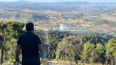 Manisa’nın Demirci ilçesindeki orman yangını, ekiplerin 3 saate yaklaşan müdahalesi