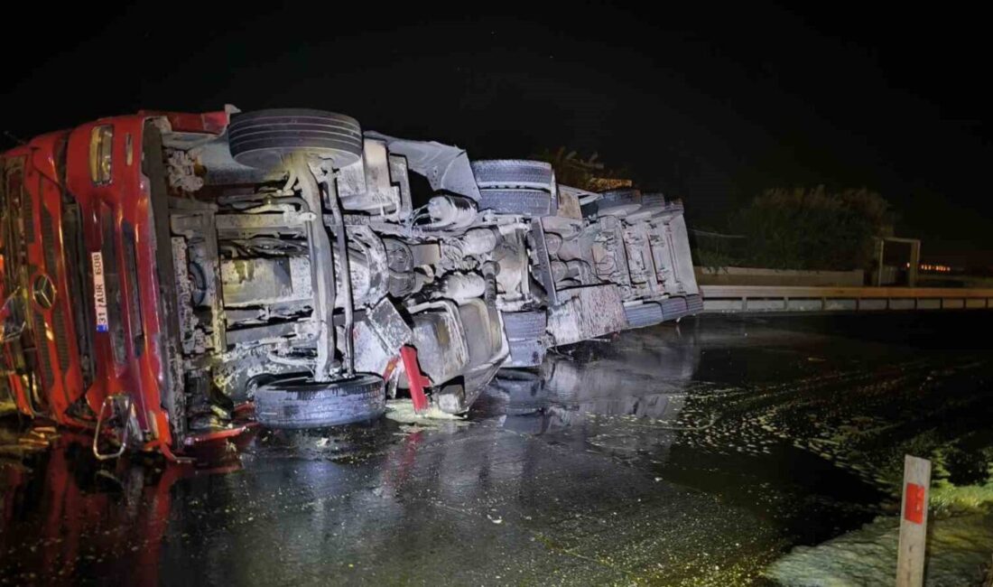 Nusaybin ilçesinde meydana gelen bir trafik kazasında bitkisel yağ taşıyan
