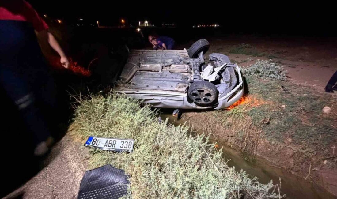 Mardin’in Nusaybin ilçesinde bir otomobilin kontrolden çıkıp takla atması sonucu