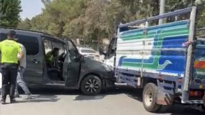 Mardin’in Nusaybin ilçesinde meydana gelen bir kaza, güvenlik kamerası tarafından