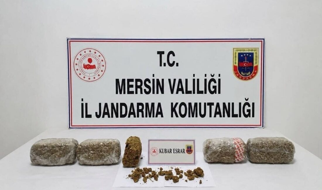 Mersin’de Jandarma birimlerinin gerçekleştirdiği operasyonda 6 kilo 300 gram kubar
