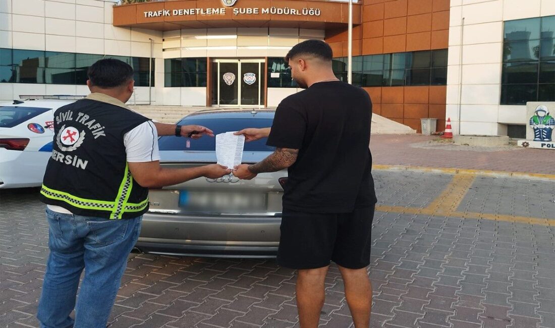 Mersin’de, trafik güvenliğini tehlikeye atan bir sürücüye 170 bin lira