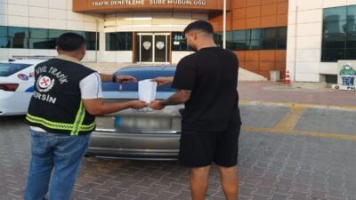 Mersin’de, trafik güvenliğini tehlikeye atan bir sürücüye 170 bin lira